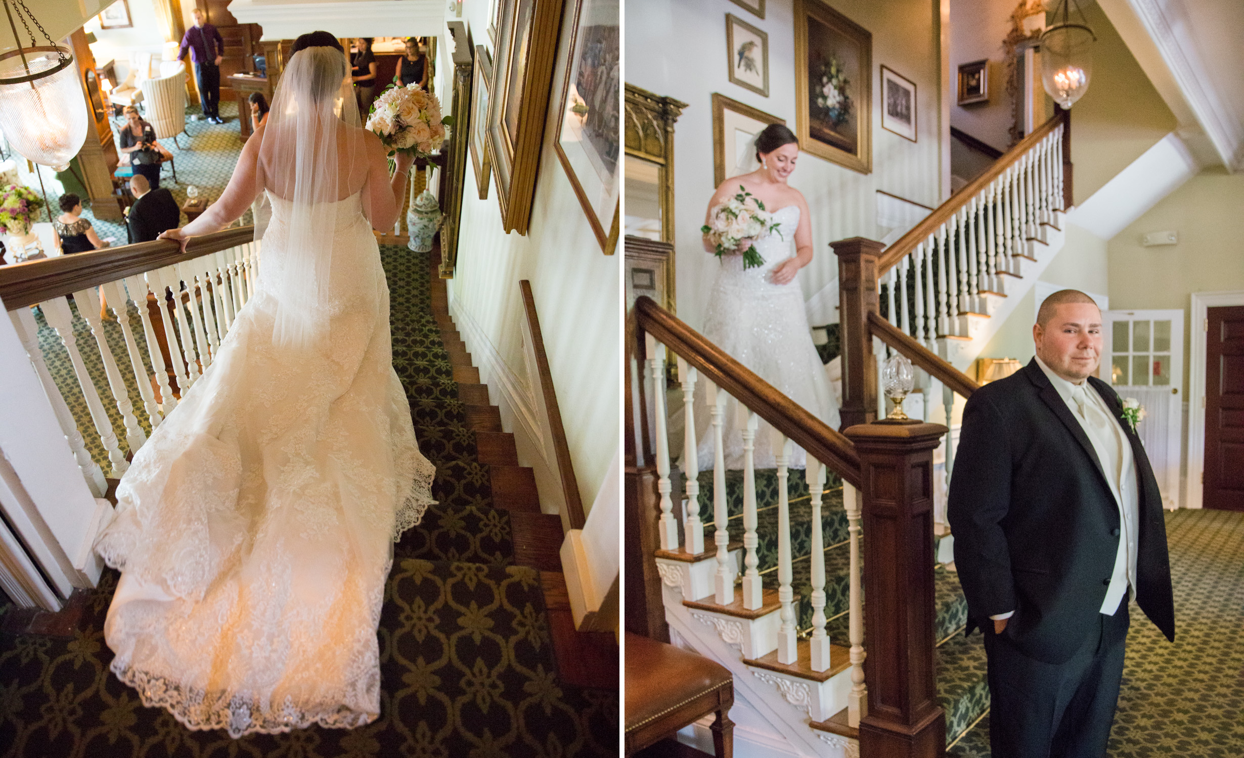 first look - wedding photography at the Bernards Inn