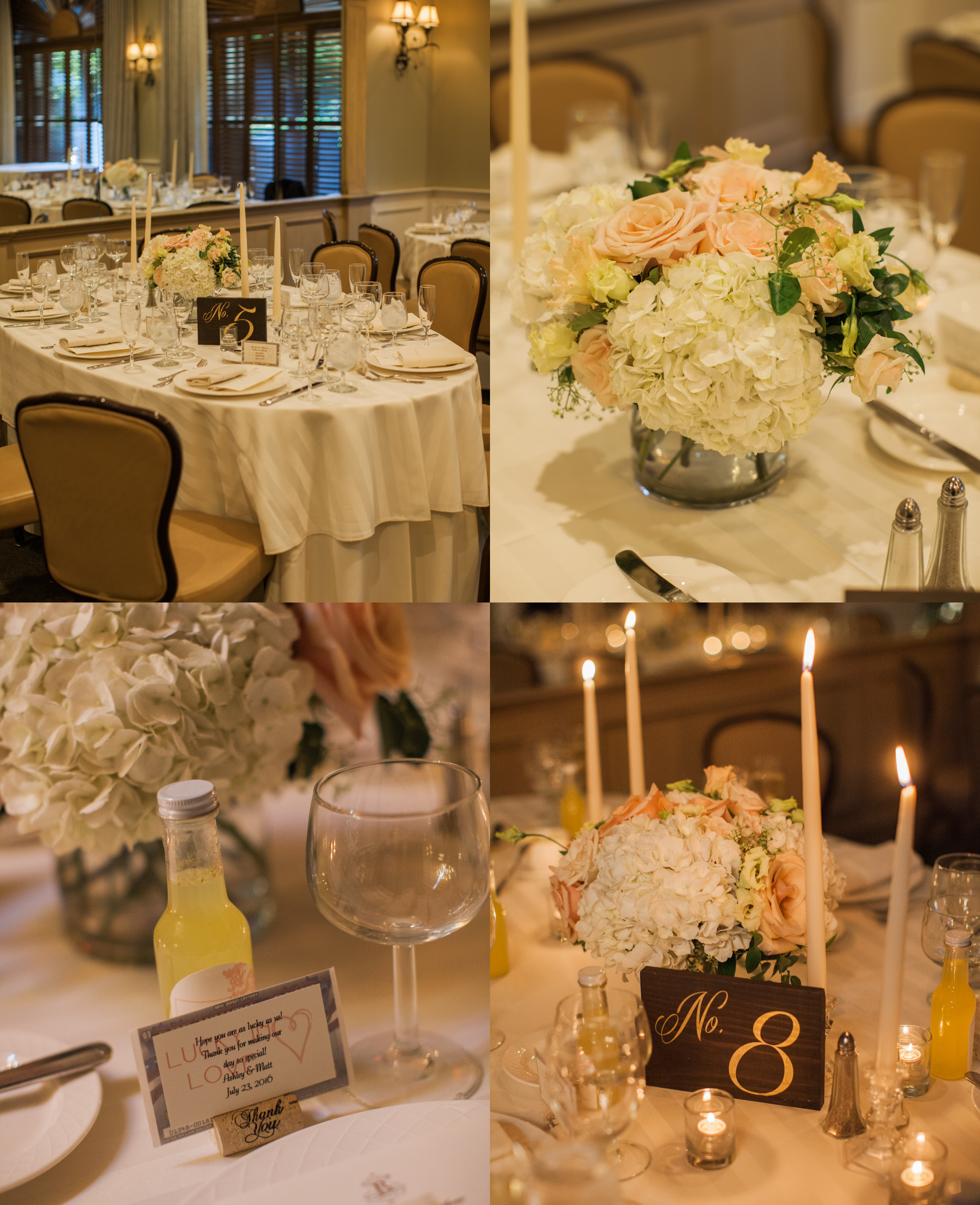 table-details wedding photography at Bernards Inn
