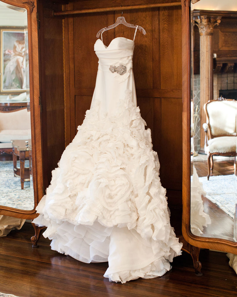Elegant wedding gown at the Park Savoy by Laura Billingham Photography