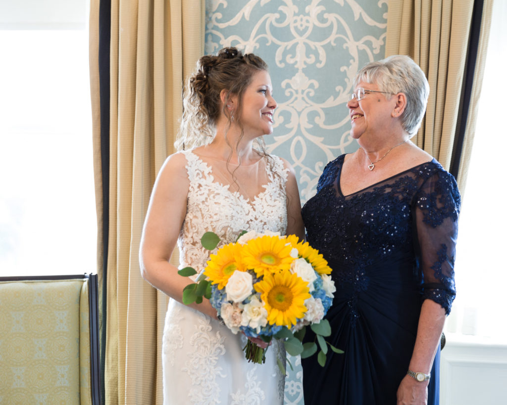 Elegant Bride getting ready at Molly Pitcher Inn in Red Bank, NJ photographed by Laura Billingham Photography