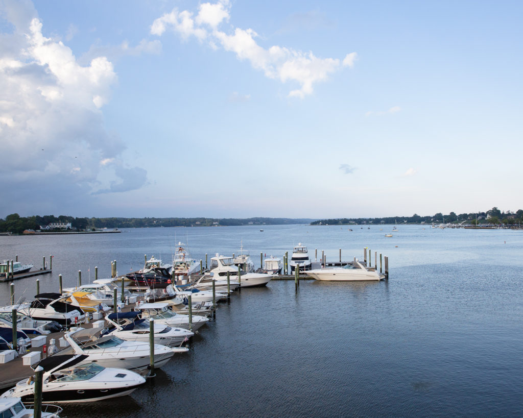 Gorgeous summer skies at the Marina at Molly Pitcher Inn in Red Bank, NJ photographed by wedding photographer Laura Billingham