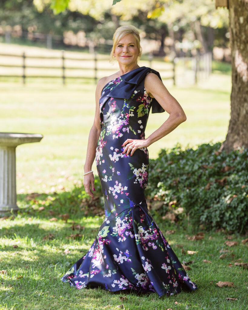 Full length portrait of an elegant bride  under a tree in Pittstown, NJ by Laura Billingham Photography