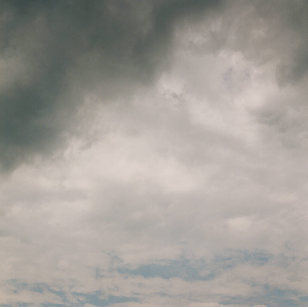 film photograph of storm clouds